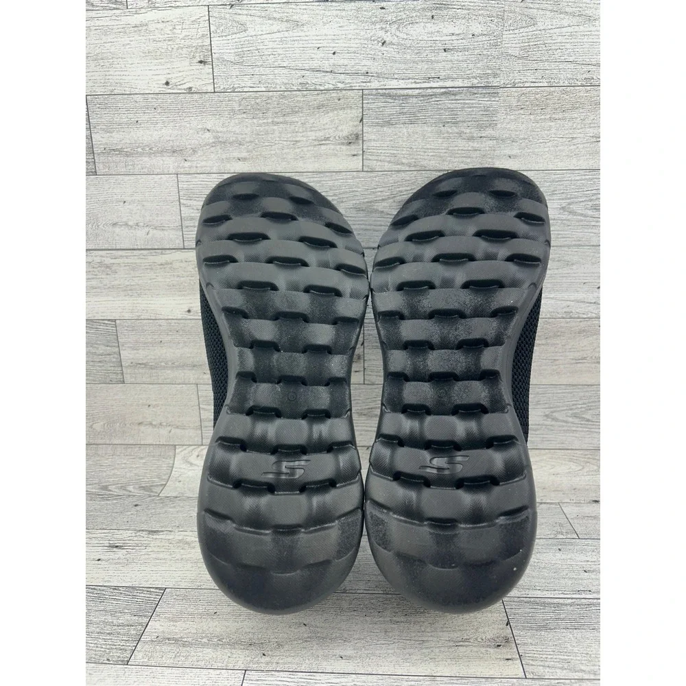 Skechers Go Walk Joy Stretch Fit Black Slip On Shoes 124187W Womens Sz 9.5 Wide